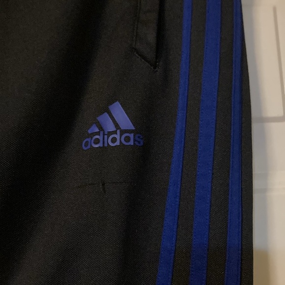 Small Adidas Climacool Black and Blue Athletic Pants with Pockets - Picture 3 of 15